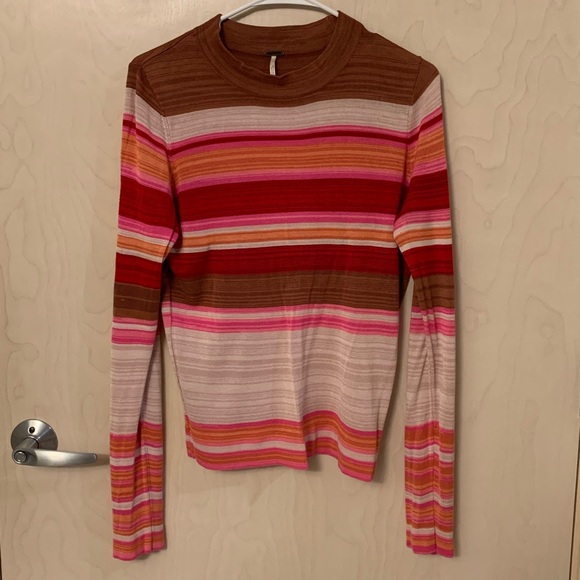 Free People Show Off Your Stripes Pullover Sweater - Multicolor - Size S - Picture 7 of 7